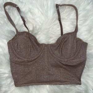 Hollister Gilly Hicks glitter corset top